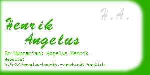 henrik angelus business card